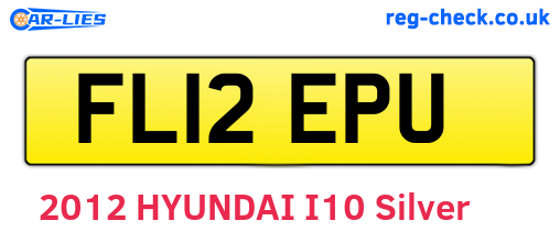 FL12EPU are the vehicle registration plates.