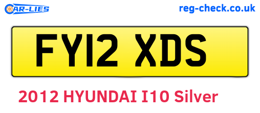 FY12XDS are the vehicle registration plates.