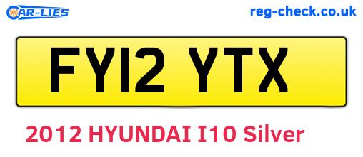 FY12YTX are the vehicle registration plates.