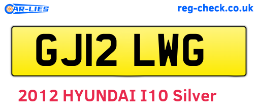 GJ12LWG are the vehicle registration plates.