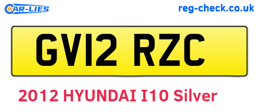GV12RZC are the vehicle registration plates.