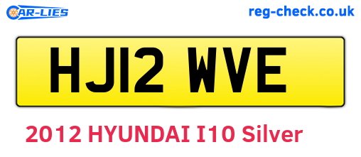 HJ12WVE are the vehicle registration plates.