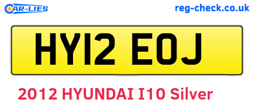 HY12EOJ are the vehicle registration plates.