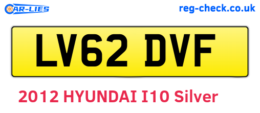 LV62DVF are the vehicle registration plates.