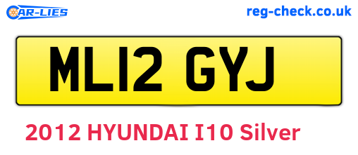 ML12GYJ are the vehicle registration plates.