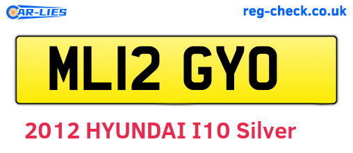 ML12GYO are the vehicle registration plates.