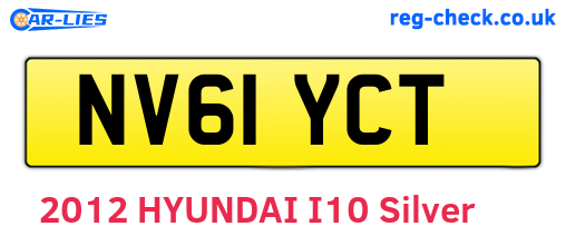 NV61YCT are the vehicle registration plates.