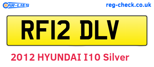 RF12DLV are the vehicle registration plates.