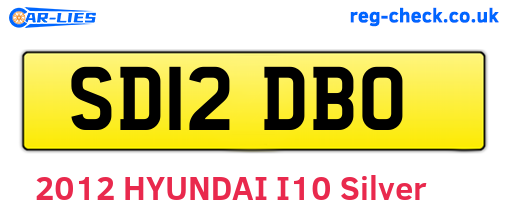 SD12DBO are the vehicle registration plates.