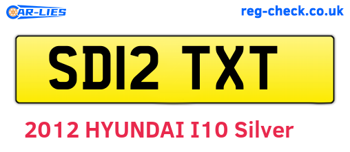 SD12TXT are the vehicle registration plates.