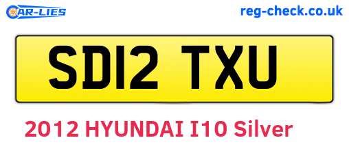 SD12TXU are the vehicle registration plates.