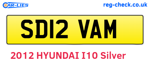 SD12VAM are the vehicle registration plates.