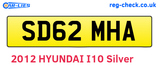 SD62MHA are the vehicle registration plates.