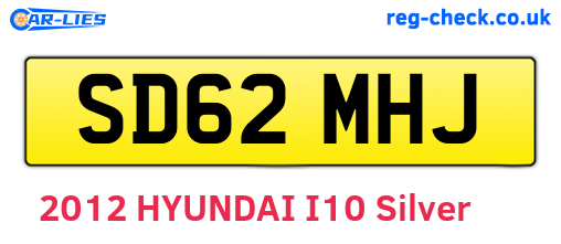 SD62MHJ are the vehicle registration plates.