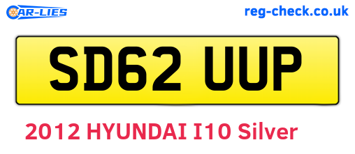SD62UUP are the vehicle registration plates.
