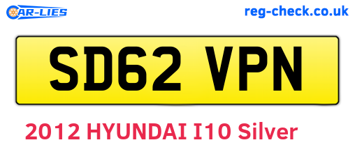 SD62VPN are the vehicle registration plates.