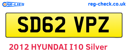 SD62VPZ are the vehicle registration plates.
