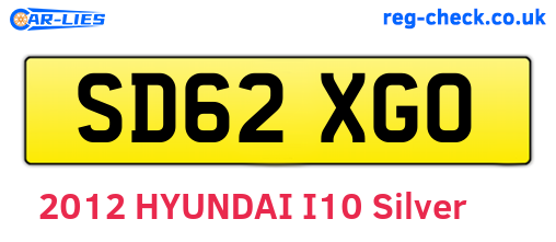 SD62XGO are the vehicle registration plates.