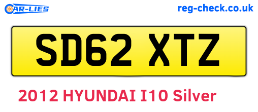 SD62XTZ are the vehicle registration plates.