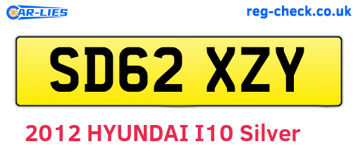 SD62XZY are the vehicle registration plates.