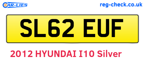 SL62EUF are the vehicle registration plates.