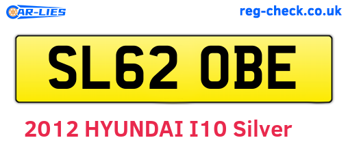 SL62OBE are the vehicle registration plates.