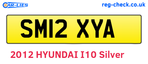 SM12XYA are the vehicle registration plates.