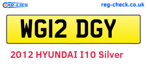 WG12DGY are the vehicle registration plates.