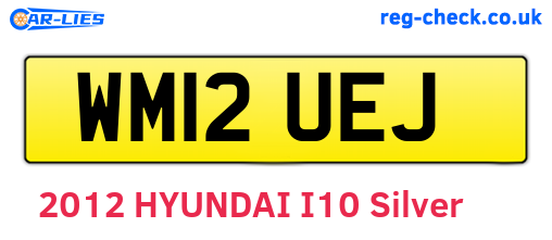 WM12UEJ are the vehicle registration plates.