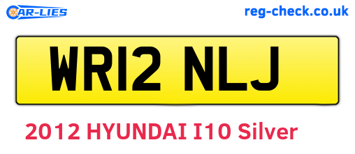 WR12NLJ are the vehicle registration plates.