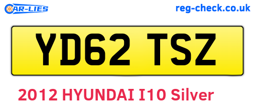 YD62TSZ are the vehicle registration plates.
