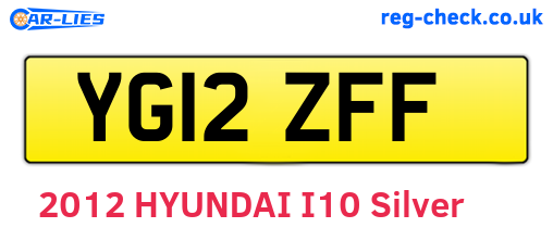 YG12ZFF are the vehicle registration plates.