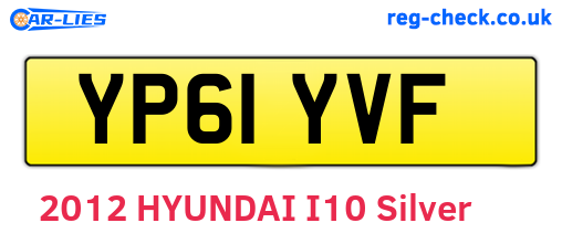 YP61YVF are the vehicle registration plates.