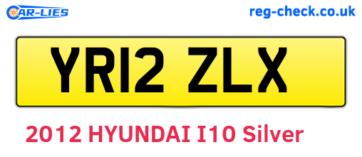 YR12ZLX are the vehicle registration plates.