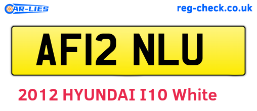AF12NLU are the vehicle registration plates.