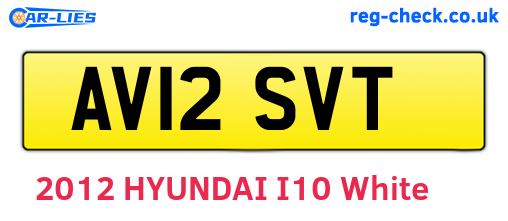 AV12SVT are the vehicle registration plates.