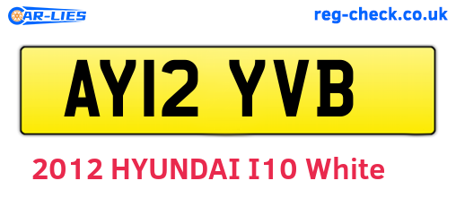 AY12YVB are the vehicle registration plates.