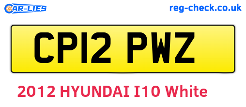 CP12PWZ are the vehicle registration plates.