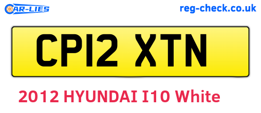 CP12XTN are the vehicle registration plates.