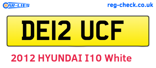 DE12UCF are the vehicle registration plates.