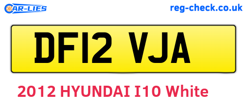 DF12VJA are the vehicle registration plates.