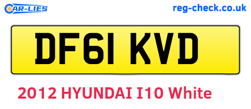 DF61KVD are the vehicle registration plates.