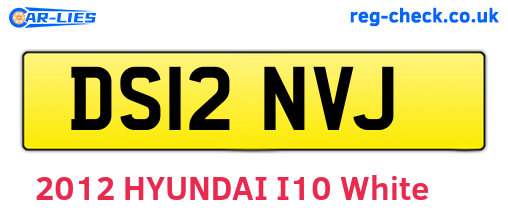 DS12NVJ are the vehicle registration plates.