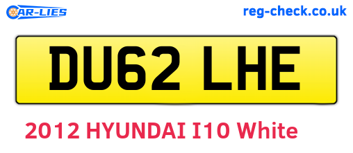 DU62LHE are the vehicle registration plates.