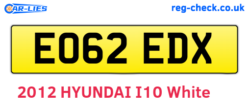EO62EDX are the vehicle registration plates.