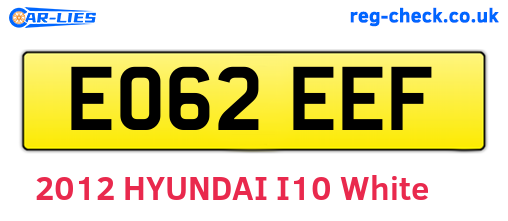 EO62EEF are the vehicle registration plates.
