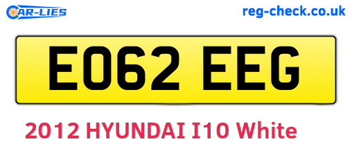 EO62EEG are the vehicle registration plates.