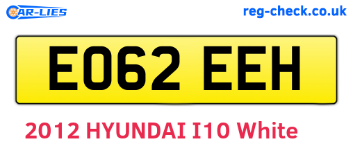 EO62EEH are the vehicle registration plates.