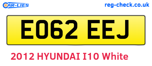 EO62EEJ are the vehicle registration plates.