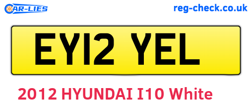 EY12YEL are the vehicle registration plates.